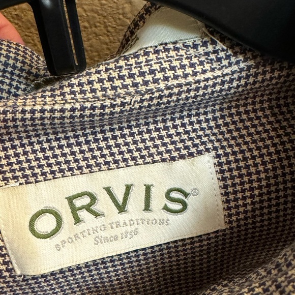 ORVIS Men's Large Shirt 1/4 Button Collared
Workwear Twill Cotton Angler Fishing - Picture 6 of 10